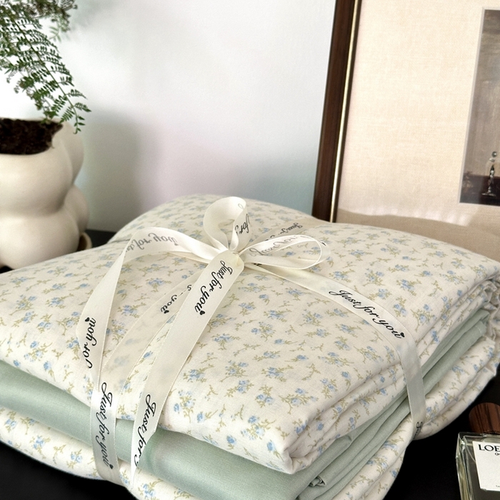 91家纺网 家纺一手货源 找家纺 吉象家纺 2024新款双层纱四件套叠拍 露娜