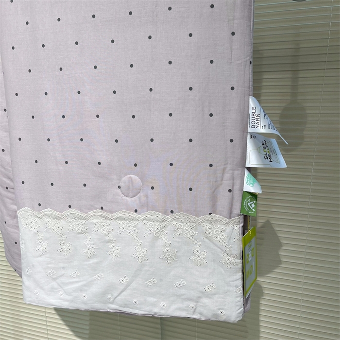 91家纺网 家纺一手货源 找家纺 荣轩家居 2024新款全棉花边双层纱夏被夏凉被空调被 多肉葡萄