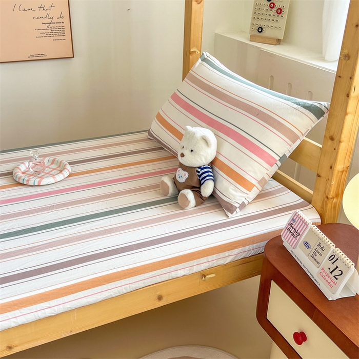 91家纺网 家纺一手货源 找家纺 多品家纺 2024新款水洗棉学生宿舍单床笠【无印风，宜家风】 可可西里