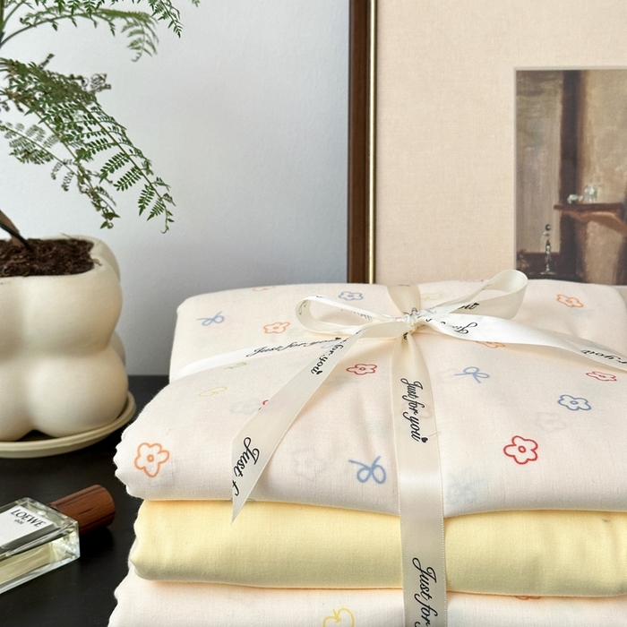 91家纺网 家纺一手货源 找家纺 吉象家纺 2024新款双层纱四件套叠拍 奶油派