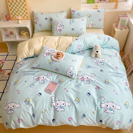 雅居纺家纺 2024新款全棉印花13070三丽鸥正版授权四件套 可爱玉桂狗