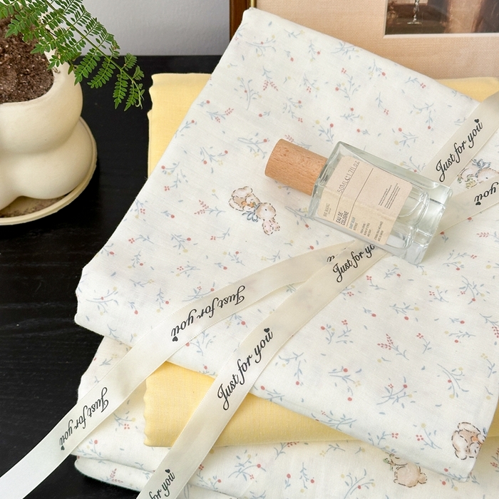 91家纺网 家纺一手货源 找家纺 吉象家纺 2024新款双层纱四件套叠拍 花枝兔