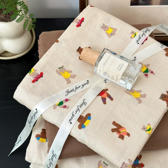 91家纺网 家纺一手货源 找家纺 吉象家纺 2024新款双层纱四件套叠拍 运动小熊