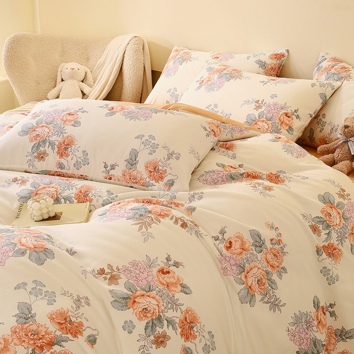 91家纺网 家纺一手货源 找家纺 金鑫汇家纺 2024新款全棉印花单枕套 安娜花园