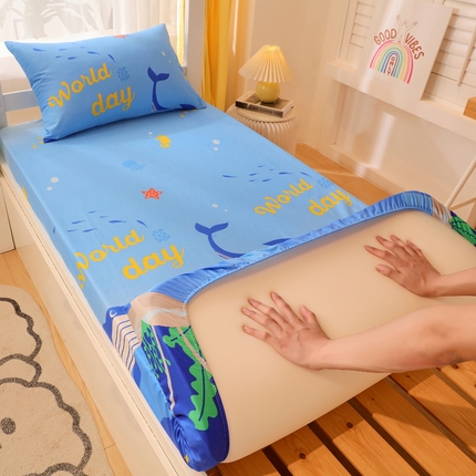 金鑫汇 2024新款全棉卡通印花学生床垫套床笠系列 海族馆