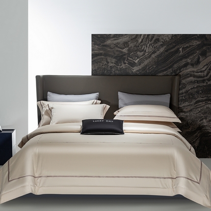 91家纺网 家纺一手货源 找家纺 （总）诗黛尔 2024秋冬新款长绒棉刺绣四件套-卡地亚系列