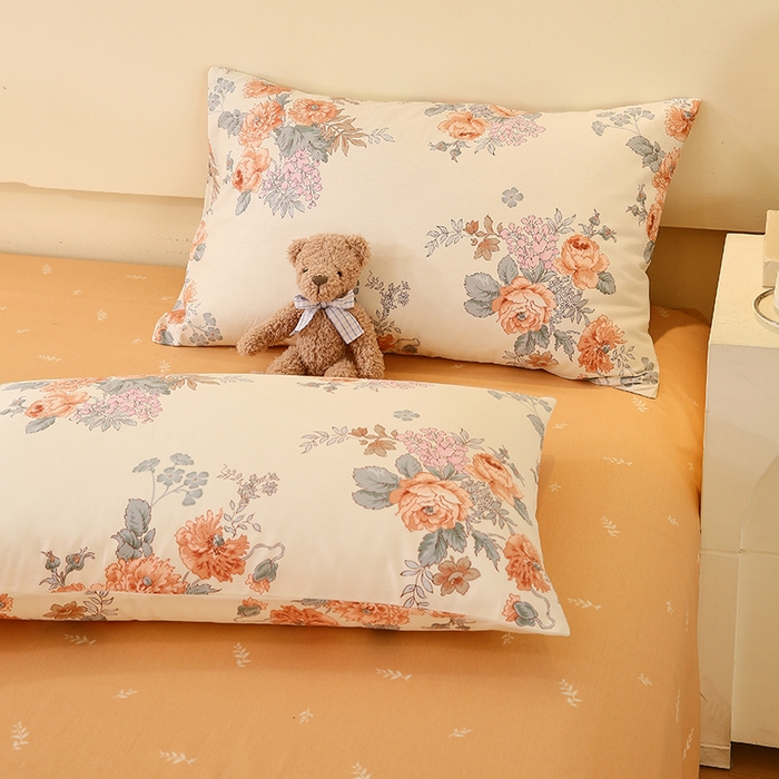 91家纺网 家纺一手货源 找家纺 金鑫汇家纺 2024新款全棉印花单枕套 安娜花园