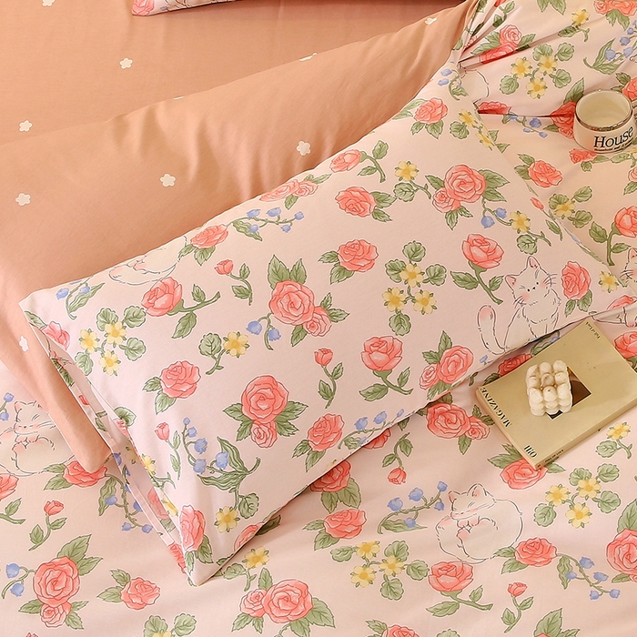 91家纺网 家纺一手货源 找家纺 金鑫汇家纺 2024新款全棉印花单枕套 微洛花园