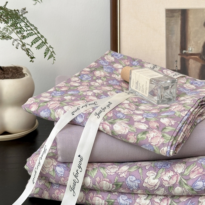 91家纺网 家纺一手货源 找家纺 吉象家纺 2024新款双层纱四件套叠拍 紫郁