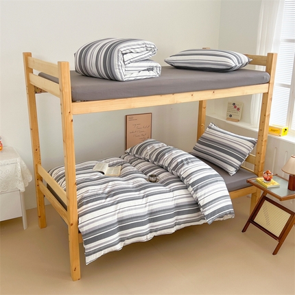 多品家纺 2024新款【宜家风】【无印风】学生宿舍三件套【床单款】【床笠款】【床垫套款】 墨尔本