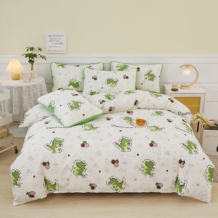 莎果家纺 2024新款双面全棉斜纹抗菌床盖被套 小神龙-