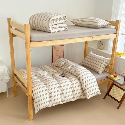 多品家纺 2024新款【宜家风】【无印风】学生宿舍三件套【床单款】【床笠款】【床垫套款】 幻影