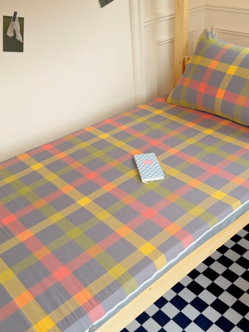 91家纺网 家纺一手货源 找家纺 （总）金丝鸟家纺 2024新款全棉色织水洗棉水晶绒床垫套