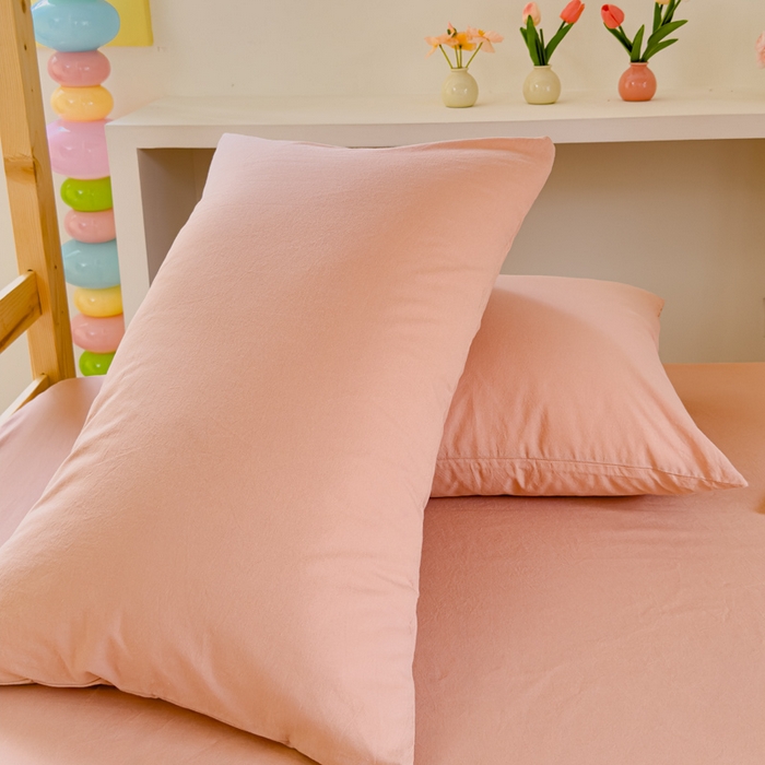 91家纺网 家纺一手货源 找家纺 金丝鸟家纺 2024新款A类全棉色织水洗棉单床笠系列（学生床） 驼色