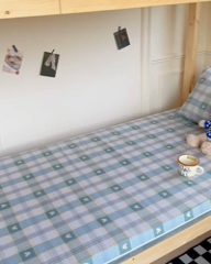 91家纺网 家纺一手货源 找家纺 金丝鸟家纺 2024新款全棉水晶绒床垫套 小格米奇