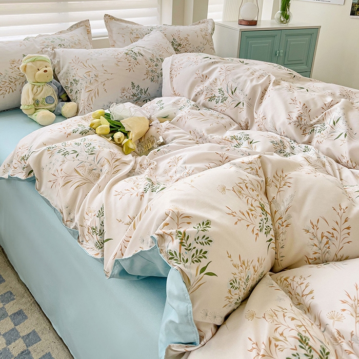 91家纺网 家纺一手货源 找家纺 赫然家纺 新款芦荟棉单品被套 思语芳香