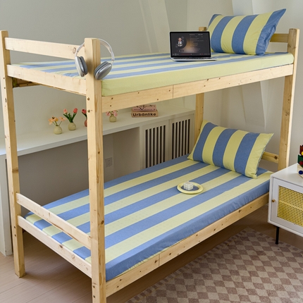 91家纺网 家纺一手货源 找家纺 （总）金丝鸟家纺 2024新款A类全棉色织水洗棉单床笠系列（学生床）