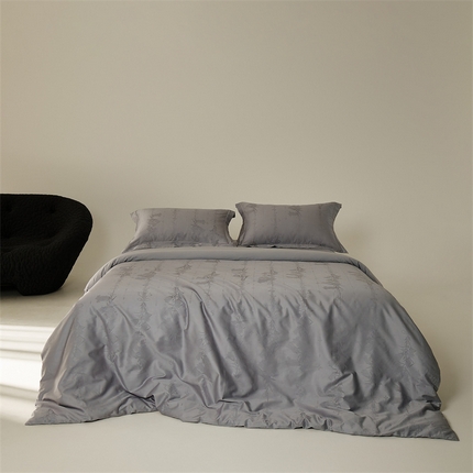 91家纺网 家纺一手货源 找家纺 8小时家纺 2024新款50s贡缎长绒棉提花系列四件套 素影