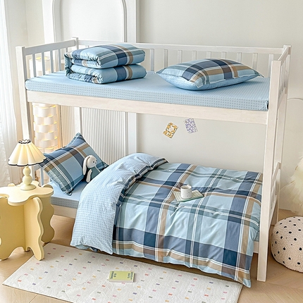 91家纺网 家纺一手货源 找家纺 （总）天之爱 2025新款开学季0.9床纯棉学生床笠三件套