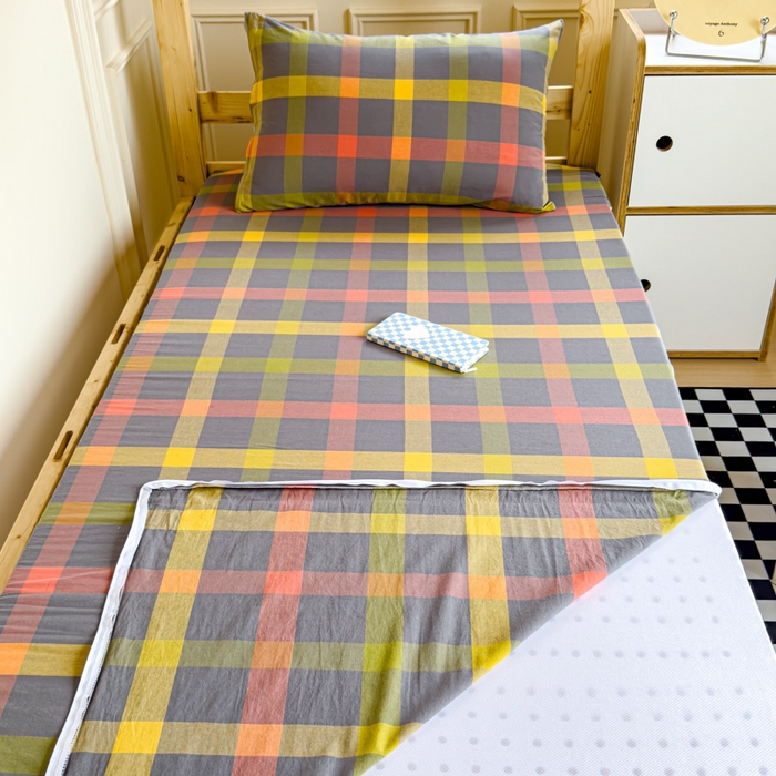 91家纺网 家纺一手货源 找家纺 （总）金丝鸟家纺 2024新款全棉色织水洗棉水晶绒床垫套