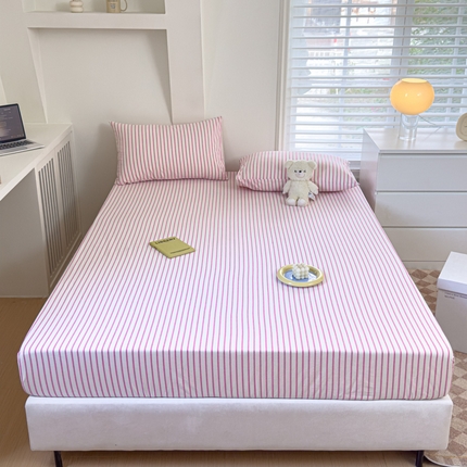 91家纺网 家纺一手货源 找家纺 （总）金丝鸟家纺 2024新款A类全棉色织水洗棉床笠系列