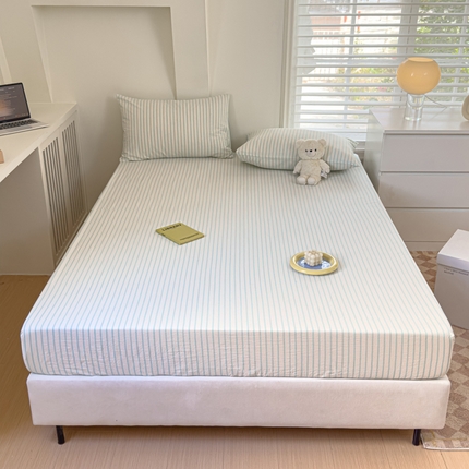 91家纺网 家纺一手货源 找家纺 （总）金丝鸟家纺 2024新款A类全棉色织水洗棉床笠系列