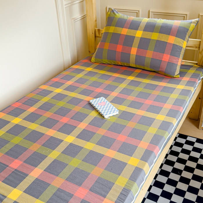 91家纺网 家纺一手货源 找家纺 （总）金丝鸟家纺 2024新款全棉色织水洗棉水晶绒床垫套