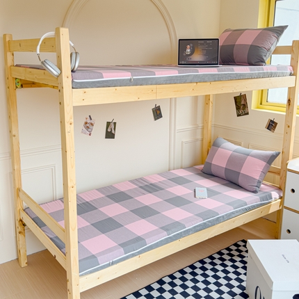 91家纺网 家纺一手货源 找家纺 （总）金丝鸟家纺 2024新款全棉色织水洗棉水晶绒床垫套