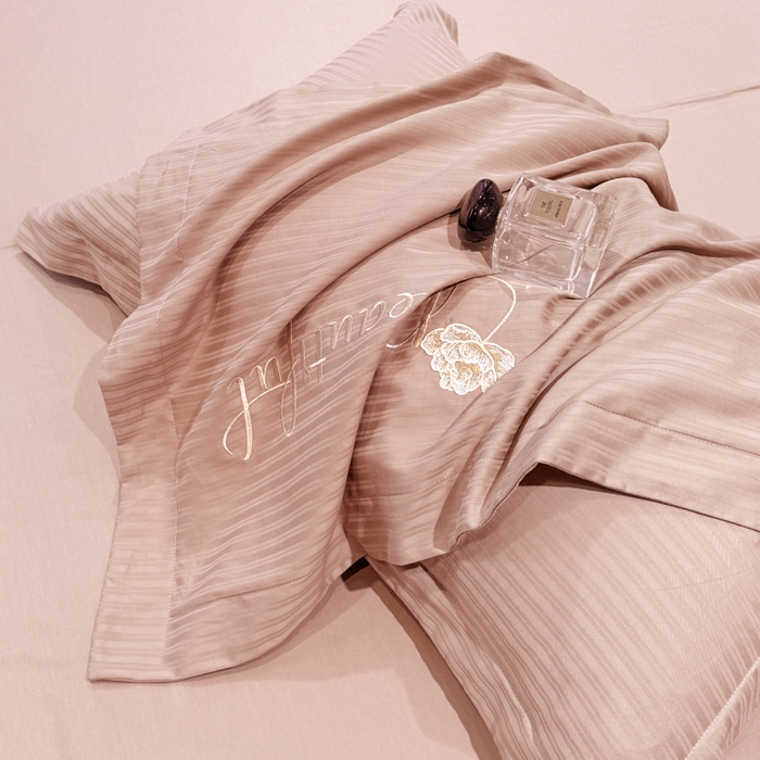 91家纺网 家纺一手货源 找家纺 梧桐家居 2024新款全棉四件套-银杏系列 银杏-浅咖