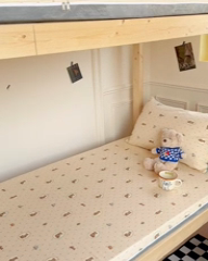 91家纺网 家纺一手货源 找家纺 金丝鸟家纺 2024新款全棉水晶绒床垫套 美美熊