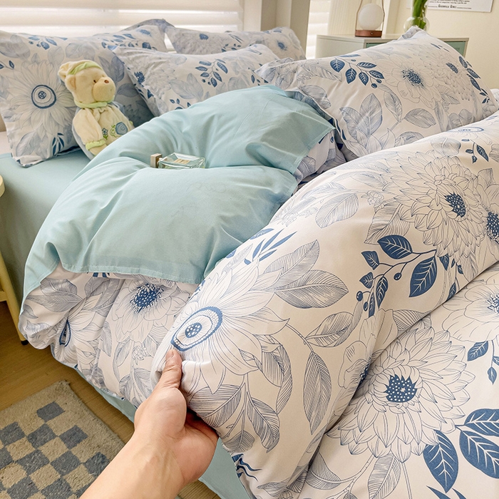 91家纺网 家纺一手货源 找家纺 赫然家纺 新款芦荟棉单品被套 林间蜜语