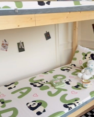 91家纺网 家纺一手货源 找家纺 金丝鸟家纺 2024新款全棉水晶绒床垫套 国宝字母