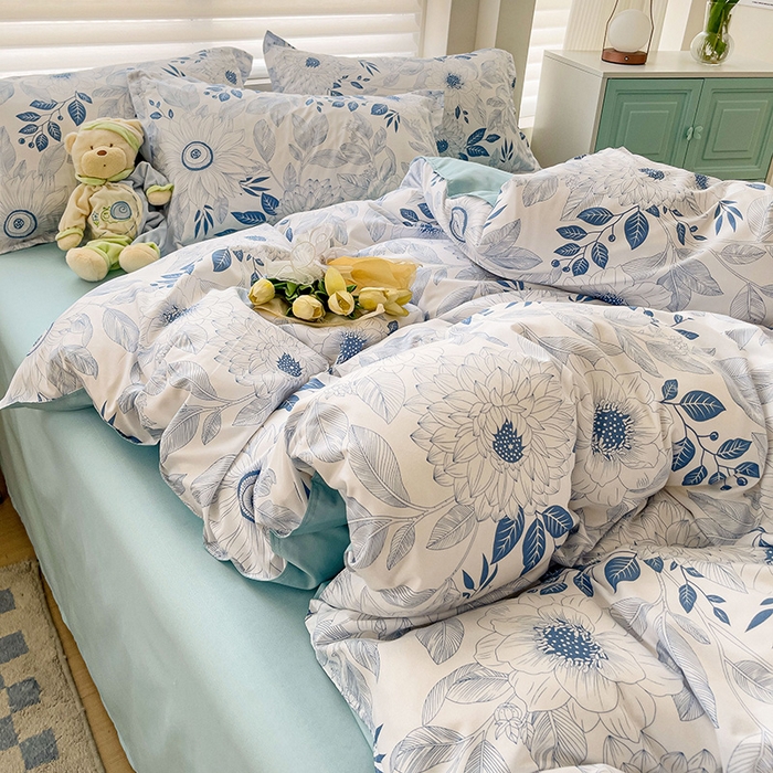 91家纺网 家纺一手货源 找家纺 赫然家纺 新款芦荟棉单品被套 林间蜜语