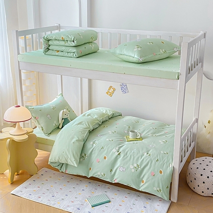 91家纺网 家纺一手货源 找家纺 （总）天之爱 2025新款开学季0.9床纯棉学生床笠三件套