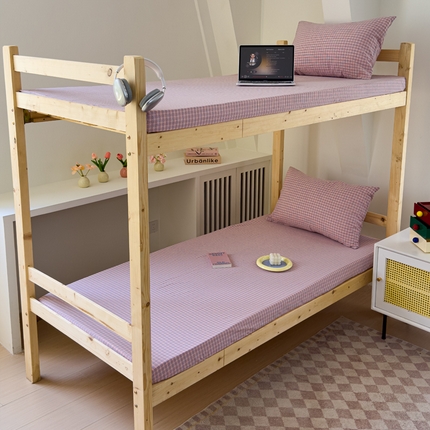 91家纺网 家纺一手货源 找家纺 （总）金丝鸟家纺 2024新款A类全棉色织水洗棉单床笠系列（学生床）