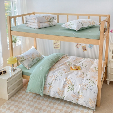 91家纺网 家纺一手货源 找家纺 （总）天之爱 2025新款开学季0.9床纯棉学生床笠三件套