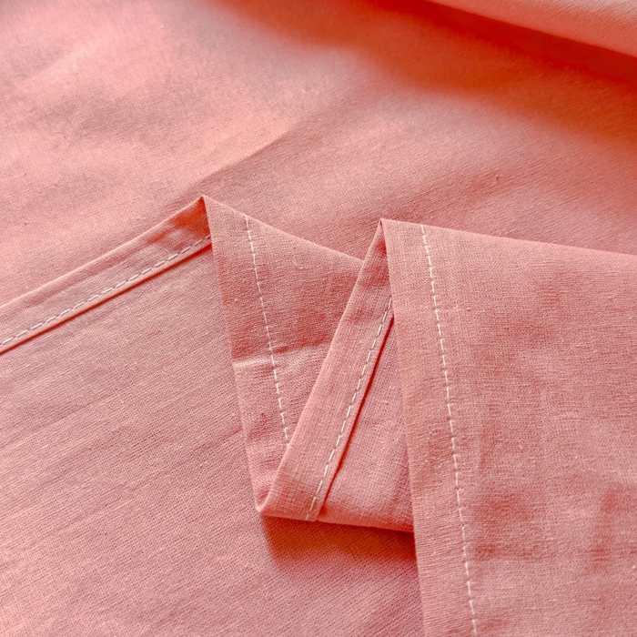 91家纺网 家纺一手货源 找家纺 金丝鸟家纺 2024新款A类全棉色织水洗棉单床单系列（学生床） 粉色