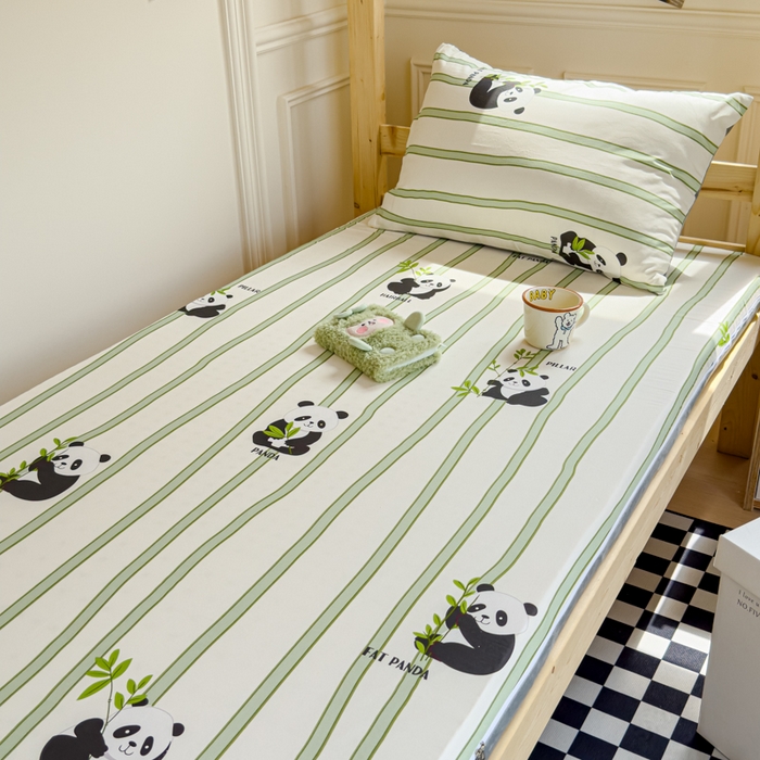 91家纺网 家纺一手货源 找家纺 金丝鸟家纺 2024新款全棉水晶绒床垫套 竹林米兜