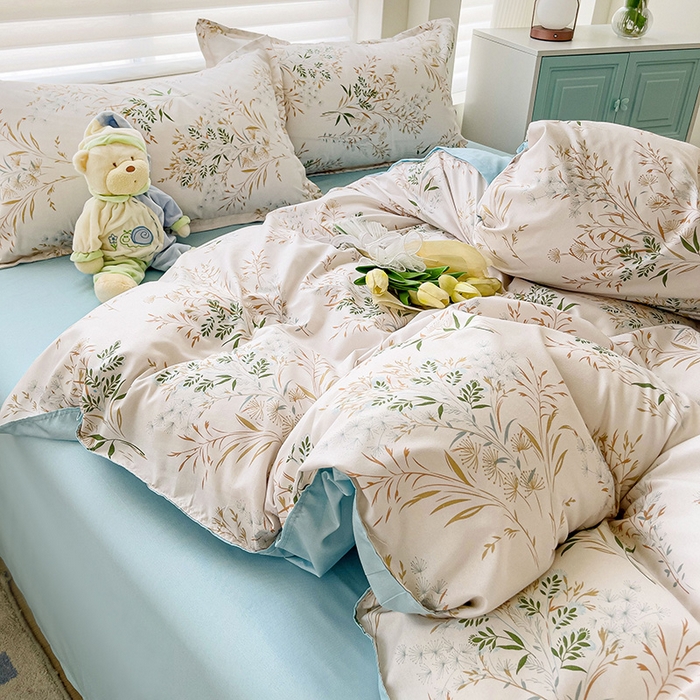 91家纺网 家纺一手货源 找家纺 赫然家纺 新款芦荟棉单品被套 思语芳香