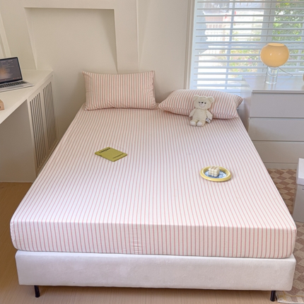 91家纺网 家纺一手货源 找家纺 （总）金丝鸟家纺 2024新款A类全棉色织水洗棉床笠系列