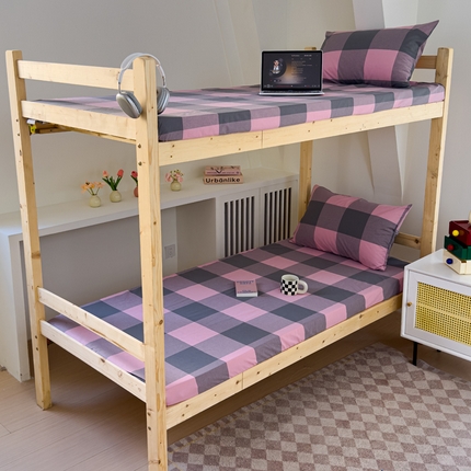 91家纺网 家纺一手货源 找家纺 （总）金丝鸟家纺 2024新款A类全棉色织水洗棉单床笠系列（学生床）