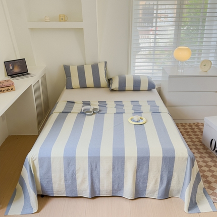 91家纺网 家纺一手货源 找家纺 （总）金丝鸟家纺 2024新款A类全棉色织水洗棉单床单系列