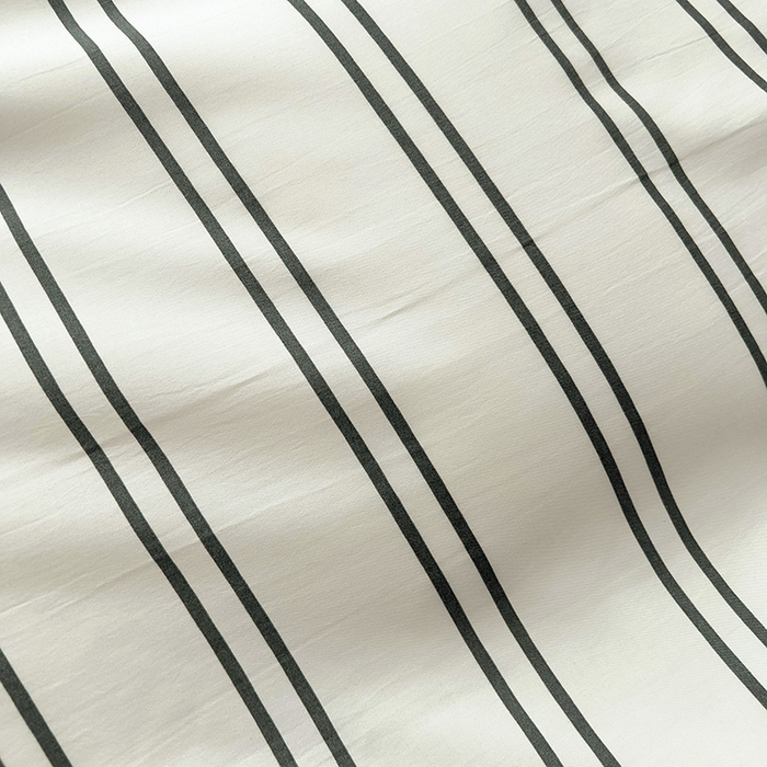 91家纺网 家纺一手货源 找家纺 赫然 2026新款水洗双层纱四件套 黑白竖条