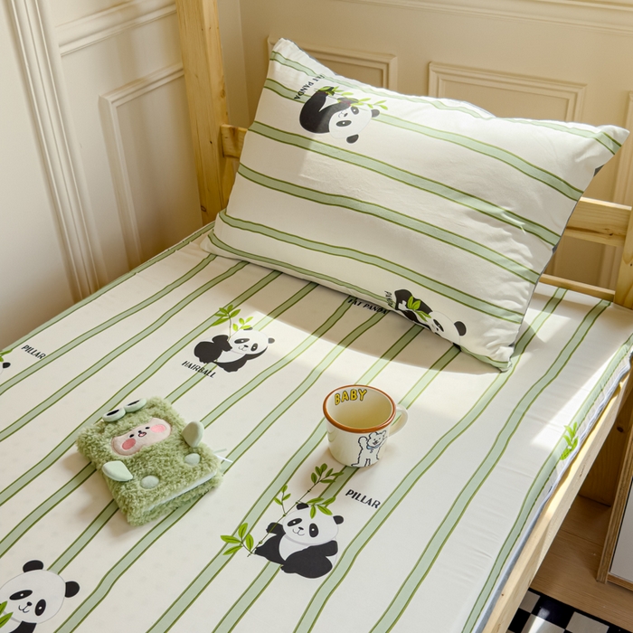 91家纺网 家纺一手货源 找家纺 金丝鸟家纺 2024新款全棉水晶绒床垫套 竹林米兜