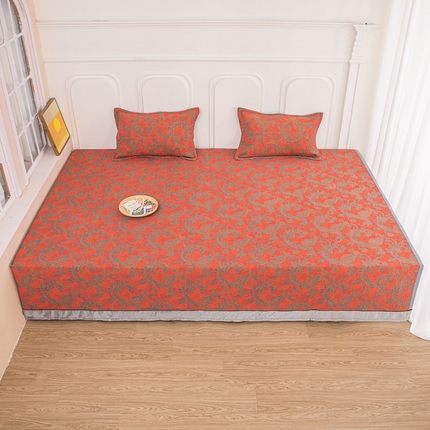 91家纺网 家纺一手货源 找家纺 手艺人沙发垫炕垫 2025新款双层纱夹棉防滑炕盖榻榻米炕垫 A17