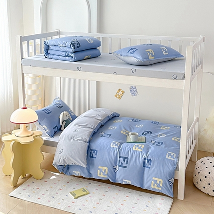 91家纺网 家纺一手货源 找家纺 （总）天之爱 2025新款开学季0.9床纯棉学生床笠三件套