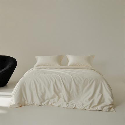 91家纺网 家纺一手货源 找家纺 8小时家纺 2024新款50s贡缎长绒棉提花系列四件套 慕白