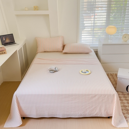 91家纺网 家纺一手货源 找家纺 （总）金丝鸟家纺 2024新款A类全棉色织水洗棉单床单系列