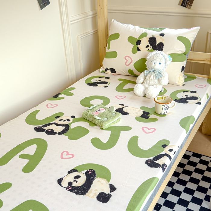 91家纺网 家纺一手货源 找家纺 金丝鸟家纺 2024新款全棉水晶绒床垫套 国宝字母