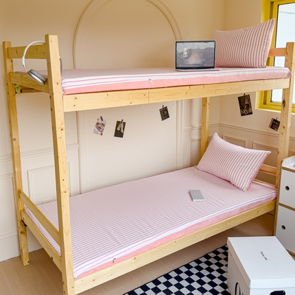 91家纺网 家纺一手货源 找家纺 （总）金丝鸟家纺 2024新款全棉色织水洗棉水晶绒床垫套